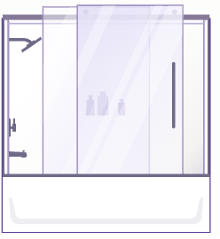 Tub Shower Combo With Glass Doors